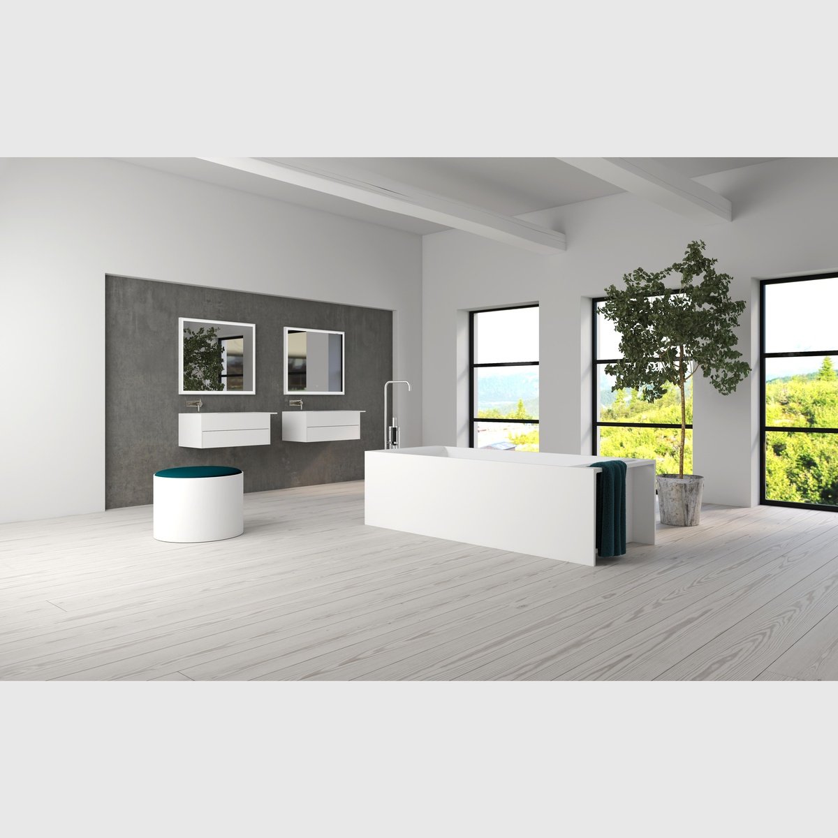 Hvid Copenhagen Bath Christianssand 190 Badekar Mat - Copenhagen Bath Spahouse