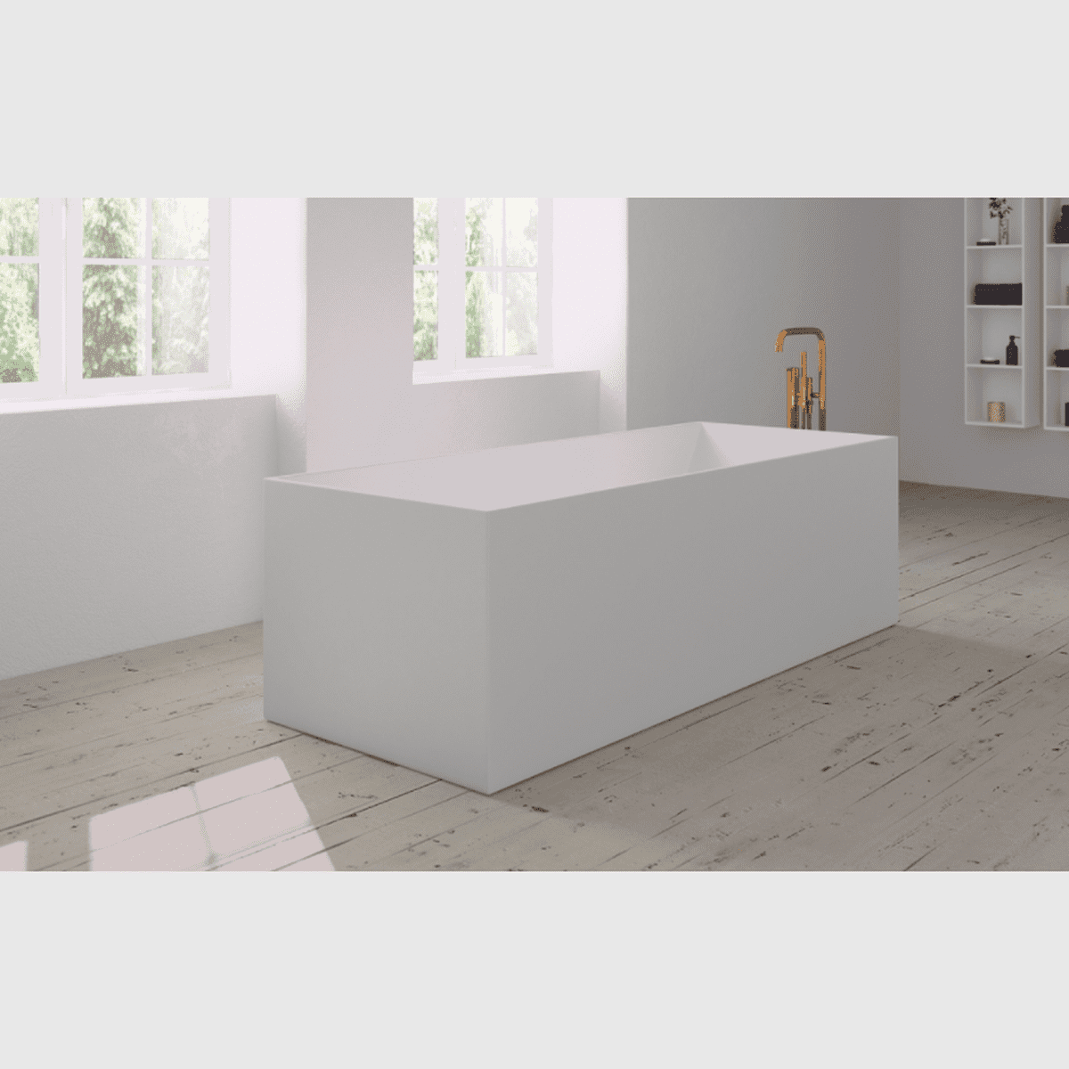 Hvid Copenhagen Bath Løvestad 170 Badekar Mat - Copenhagen Bath Spahouse