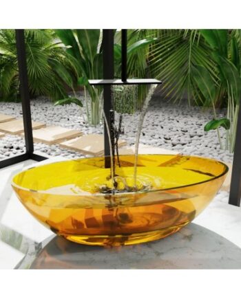 Cristal Fritstående Badekar 180 Resin Guld - Mondiaz Spahouse