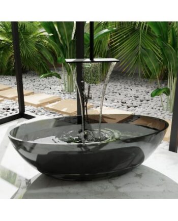 Sort Cristal Fritstående Badekar 180 Resin - Mondiaz Spahouse