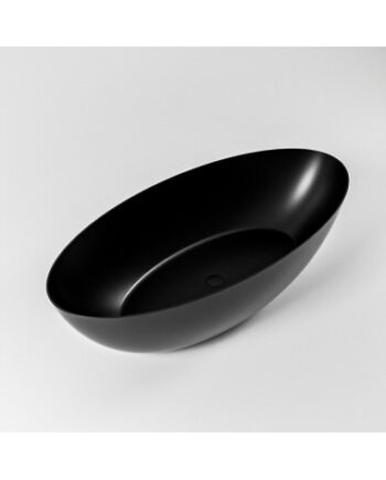 Sort Float Fritstående Badekar 170 Solid Surface - Mondiaz Spahouse