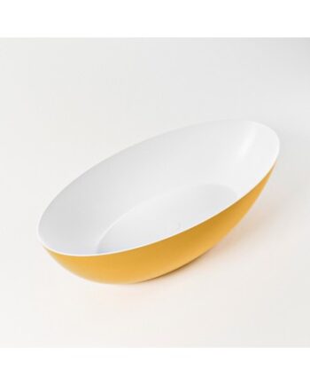 Float Fritstående Badekar 170 Solid Surface Talkum Okker - Mondiaz Spahouse