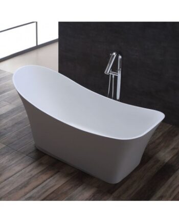 Hvid Fritstående Badekar Solid Stone 164 Blank - Spahouse