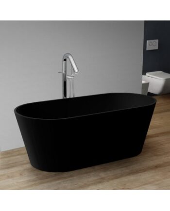 Sort Fritstående Badekar Solid Stone 165 Mat - Spahouse