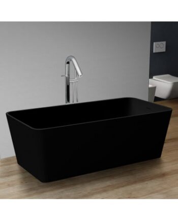 Sort Fritstående Badekar Solid Stone 170 Mat - Spahouse