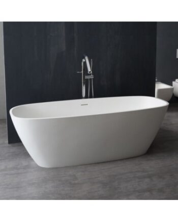 Hvid Fritstående Badekar Solid Stone 175 Blank - Spahouse