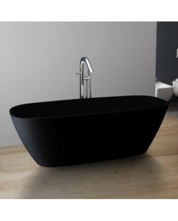 Sort Fritstående Badekar Solid Stone 175 Mat - Spahouse