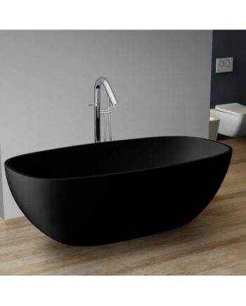 Sort Fritstående Badekar Solid Stone 177 Mat - Spahouse