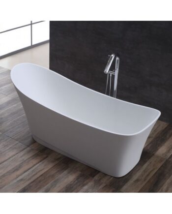 Hvid Fritstående Badekar Solid Stone 180 Mat - Spahouse