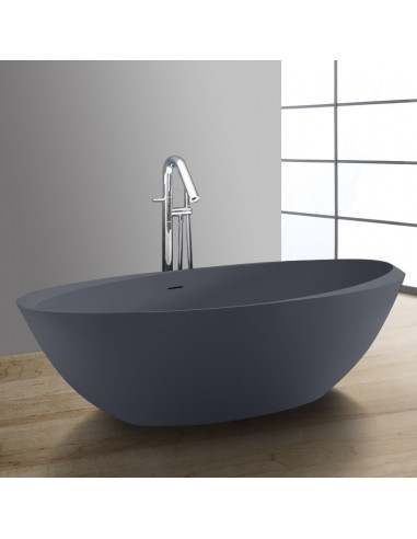Fritstående Badekar Solid Stone 190 100 Mat Betongrå - Spahouse