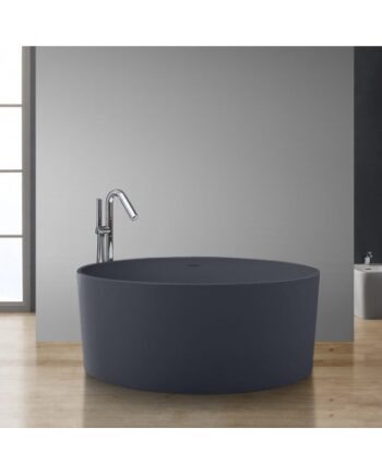 Fritstående Rundt Badekar Solid Stone Ø150 Mat Betongrå - Spahouse