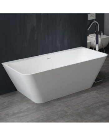 Hvid Fritstående Væg Badekar Solid Stone 180 Blank - Spahouse