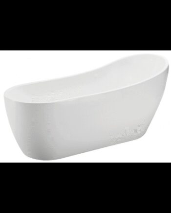 Hvid Gangotri Fritstående Badekar 170 Akryl Blank Krom - Ad Naturalnie Spahouse