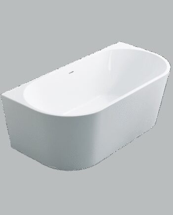 Hvid Gauli Fritstående Væg Badekar 160 Akryl Blank Krom - Ad Naturalnie Spahouse