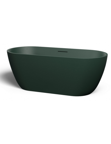 Grøn Inbe Fritstående Badekar Solite Sten 170 Mat Mørke - Clou Spahouse