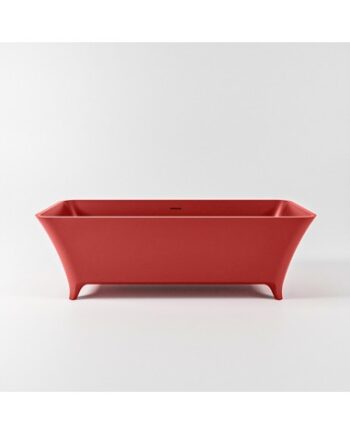 Lundy Fritstående Badekar 170 Solid Surface Rød - Mondiaz Spahouse