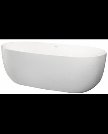 Hvid Malaspina Fritstående Badekar 170 Akryl Blank Krom - Ad Naturalnie Spahouse