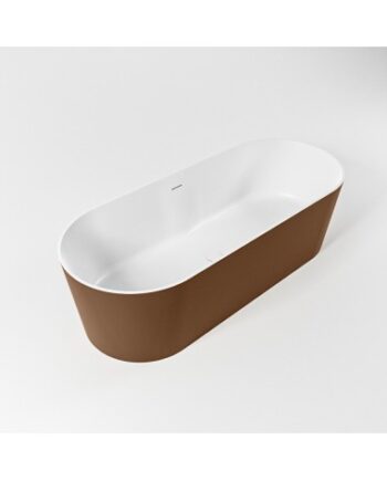 Noble Fritstående Badekar 180 Solid Surface Talkum Rustbrun - Mondiaz Spahouse
