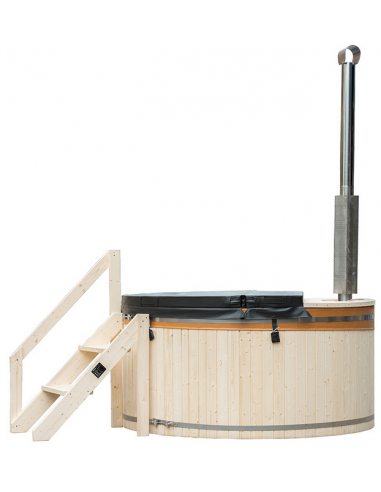 Skandi Vildmarksbad Med Indvendig Ovn Gran & Pvc Ø180 - Spahouse