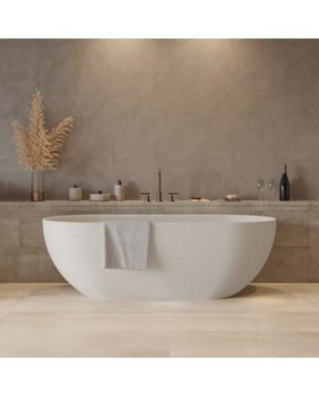 Hvid Solidera Fritstående Badekar Solid Surface 170 Mat - Ideavit Spahouse