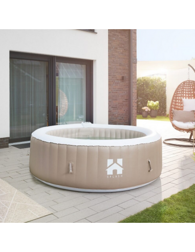 Splash Oppusteligt Udendørs Spa Med Dække Ø208 Beige - Spahouse