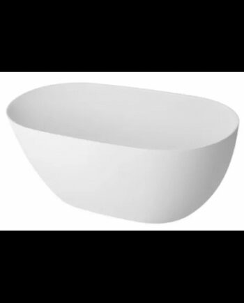 Hvid Strømberg Fritstående Badekar Velstone 160 Mat - Strømberg Spahouse