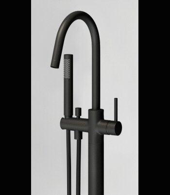 Sort Gulv Armatur Til Badekar H106 Mat - Clou Spahouse